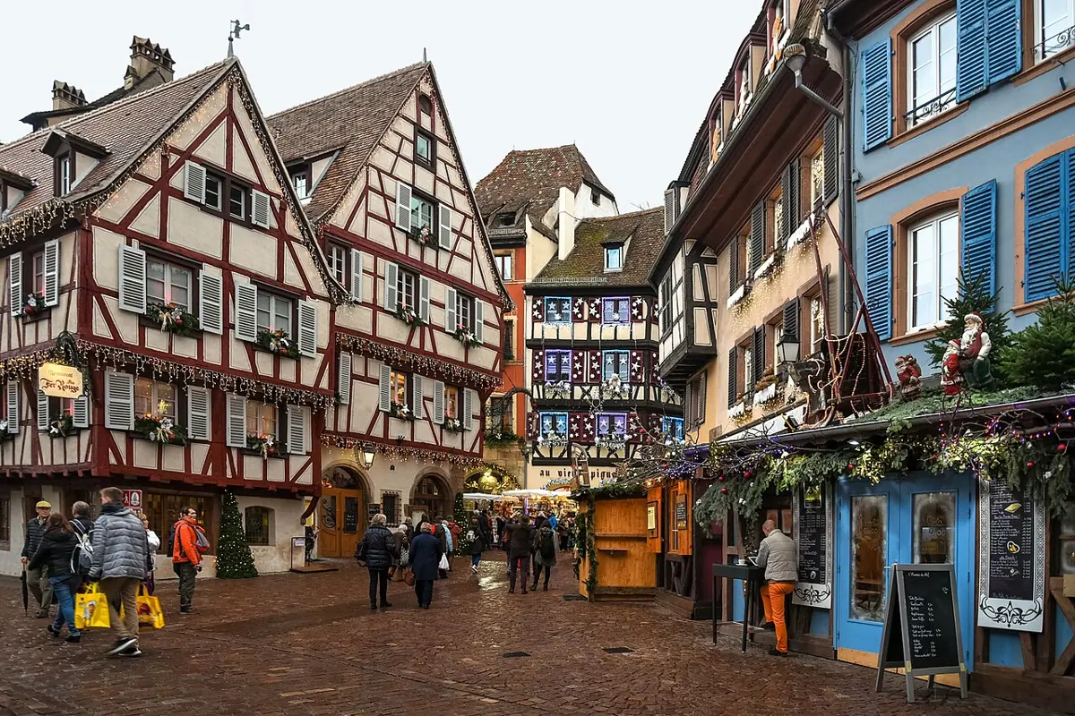 Fachwerkhäuser im elsässischen Colmar