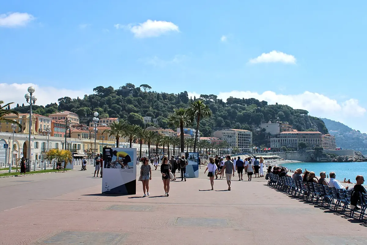 Promenade des Anglais am Mittelmeer in Nizza